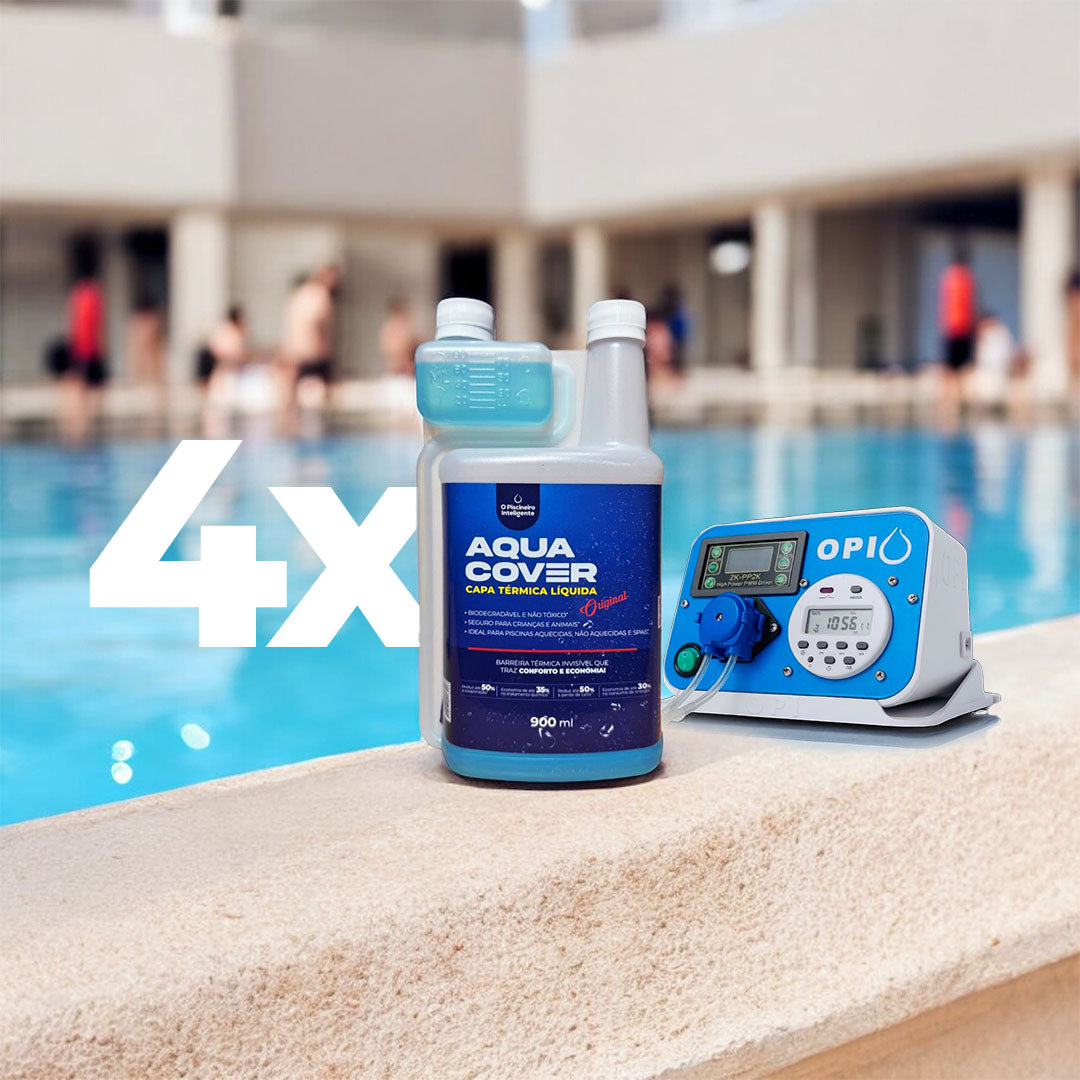 KIT 4UN AQUA COVER 900ML + BOMBA DOSADORA – O Piscineiro Inteligente